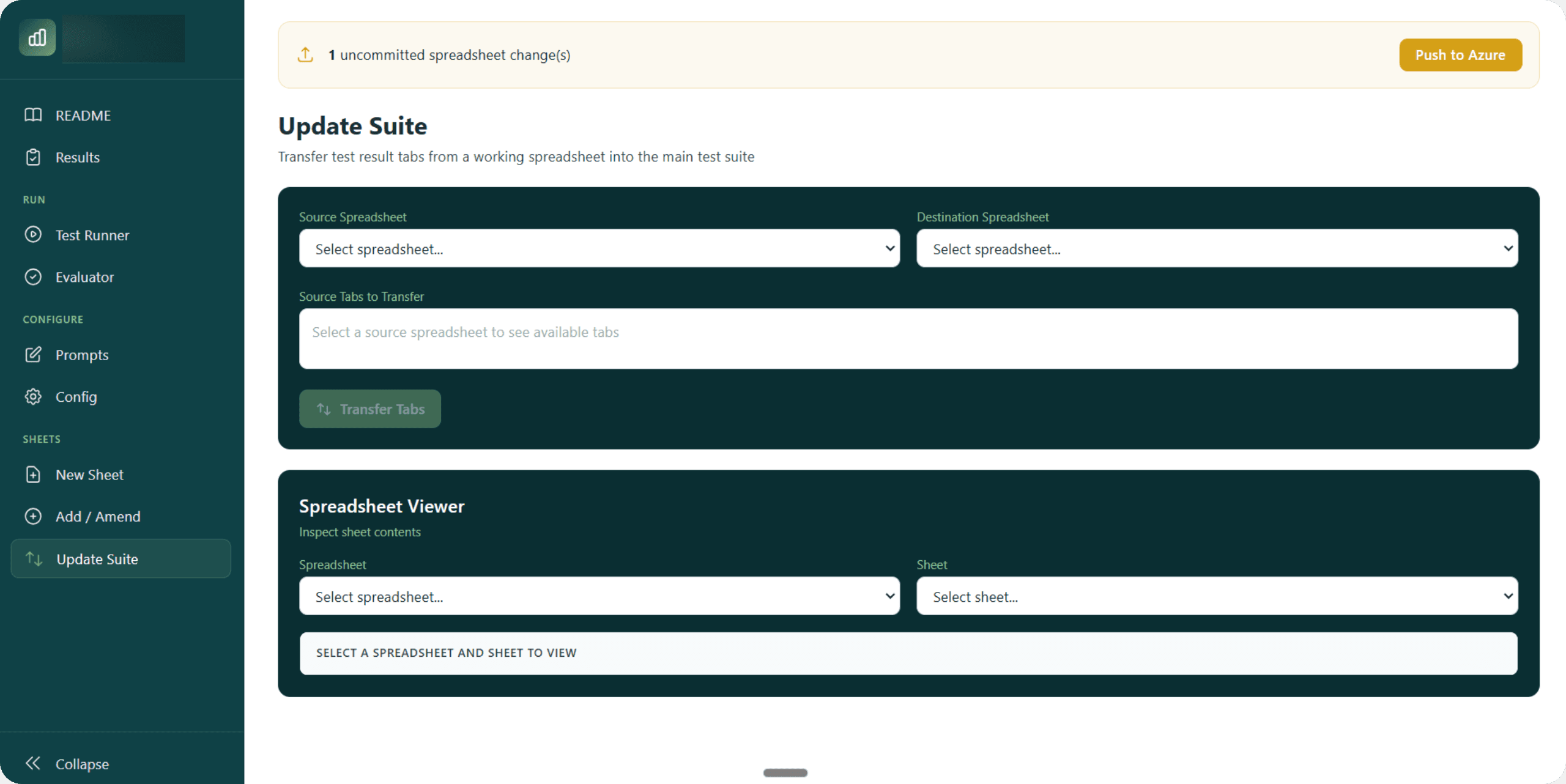 Update Suite · transfer tabs across spreadsheets with auto-backup