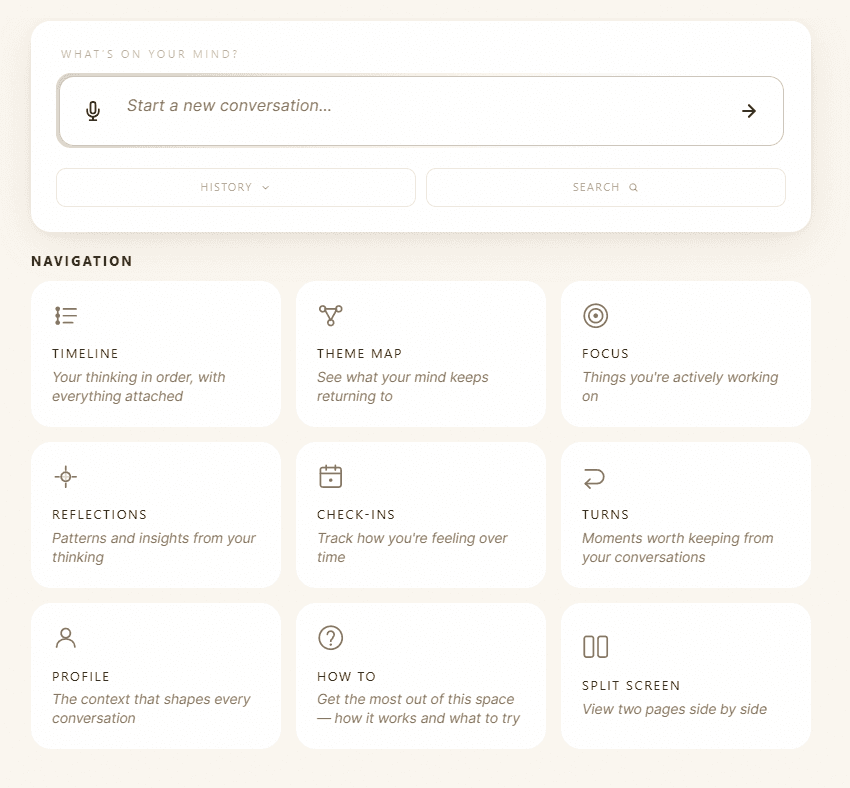 Navigation · sidebar and global shortcuts