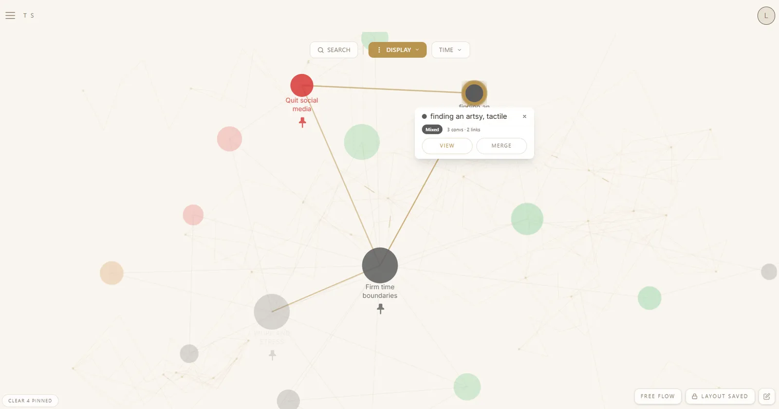 Theme map · merge or find connected themes